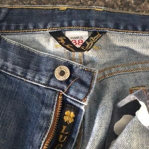 Men’s long Lucky faded jeans